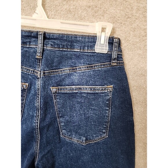 Sonoma Curvy High Rise Straight Jeans Womens 4 Blue Dark Wash Stretch NEW - Picture 7 of 10